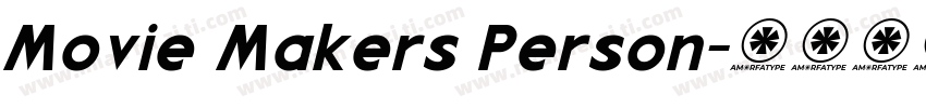 Movie Makers Person字体转换